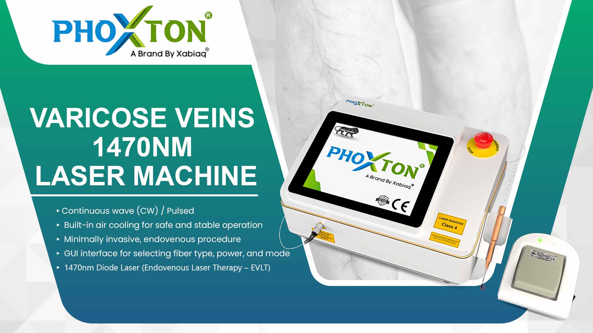 Varicose Veins 1470nm Laser Machine Manufacturers in Ahmedabad